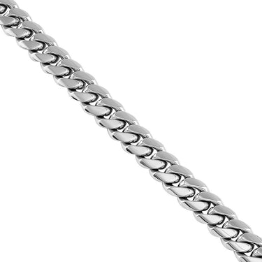 14K White Gold Mens Cuban Chain 10 mm